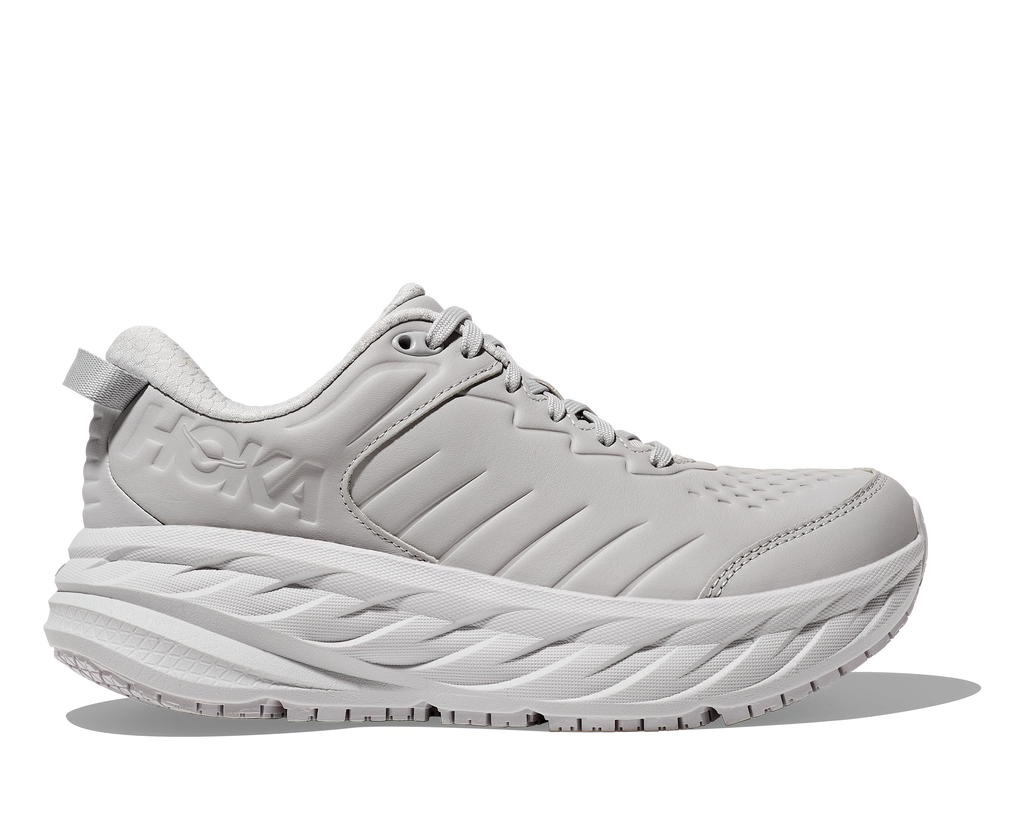 HOKA Bondi SR Hombre Harbor Mist Lunar Rock — vista lateral