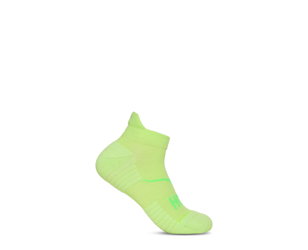 HOKA No-show Run Sock 3-PACK Unisex Neon Yuzu — vista lateral