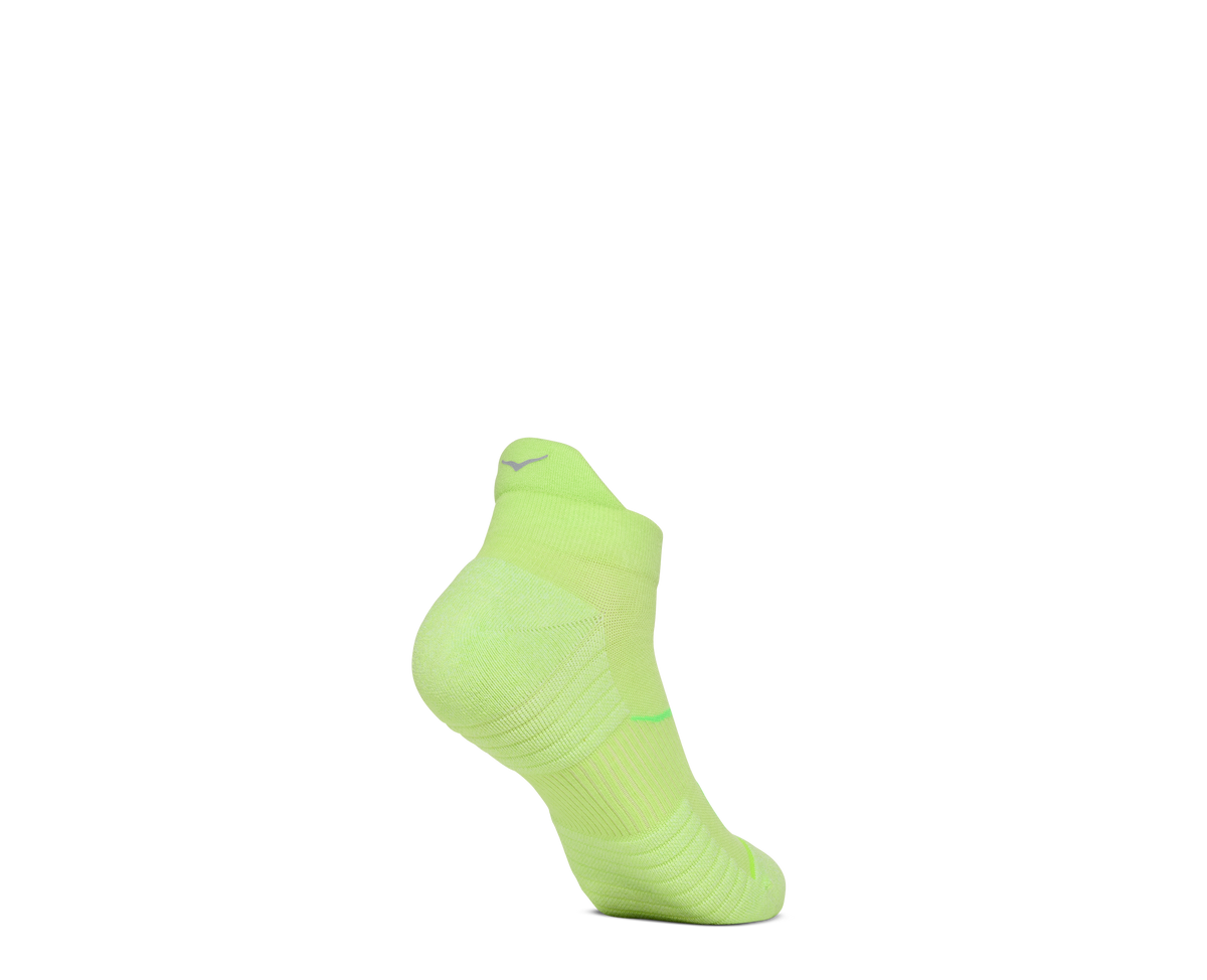 HOKA No-show Run Sock 3-PACK Unisex Neon Yuzu — vista tres cuartos