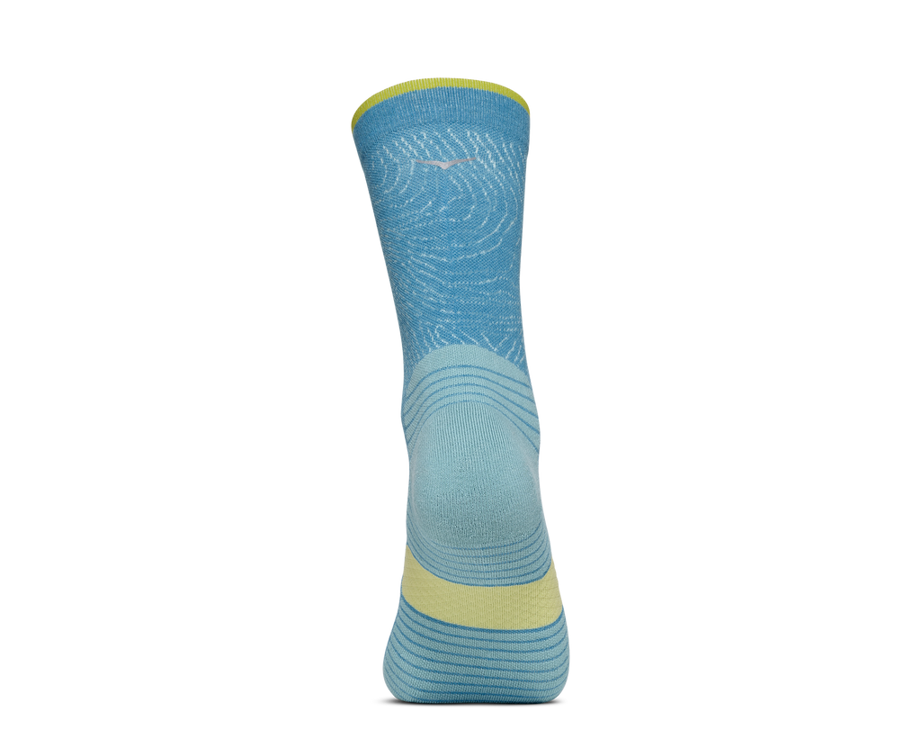HOKA Crew Run Sock 3-PACK Unisex Alpine Blue Cardamon Ultramarine — vista frontal