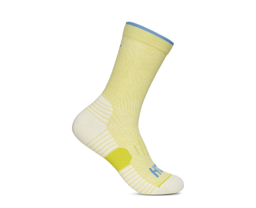 HOKA Crew Run Sock 3-PACK Unisex Alpine Blue Cardamon Ultramarine — vista lateral