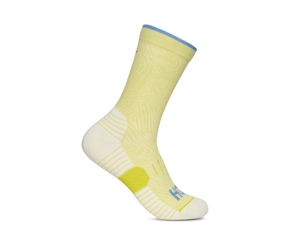HOKA Crew Run Sock 3-PACK Unisex Alpine Blue Cardamon Ultramarine — vista lateral