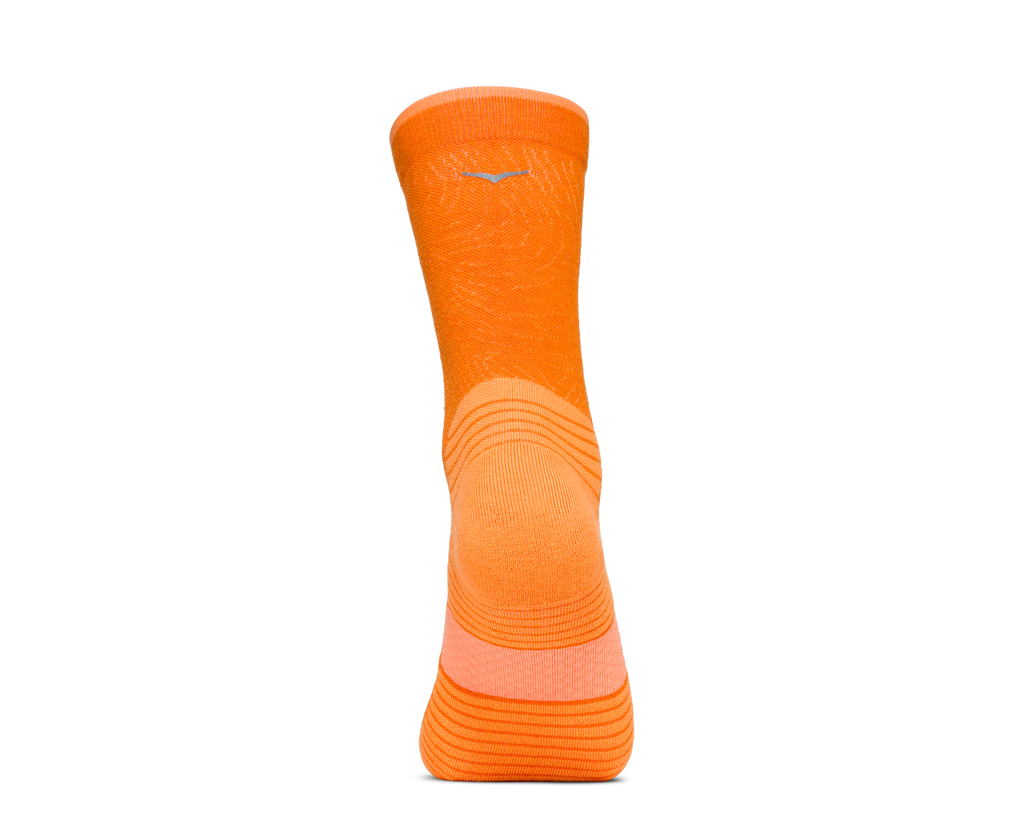 HOKA Crew Run Sock 3-PACK Unisex Truffle Salt Pumpkin Blk Cherry — vista frontal