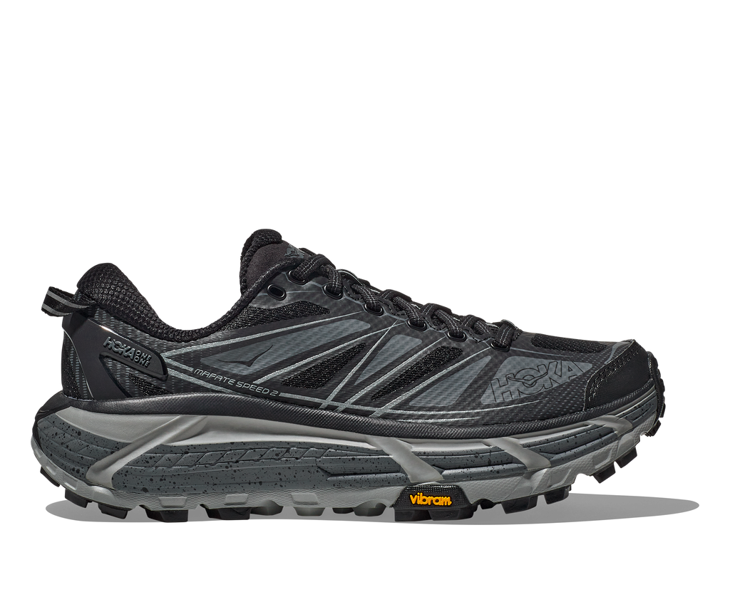 HOKA Mafate Speed 2 Unisex Black Castlerock — vista lateral