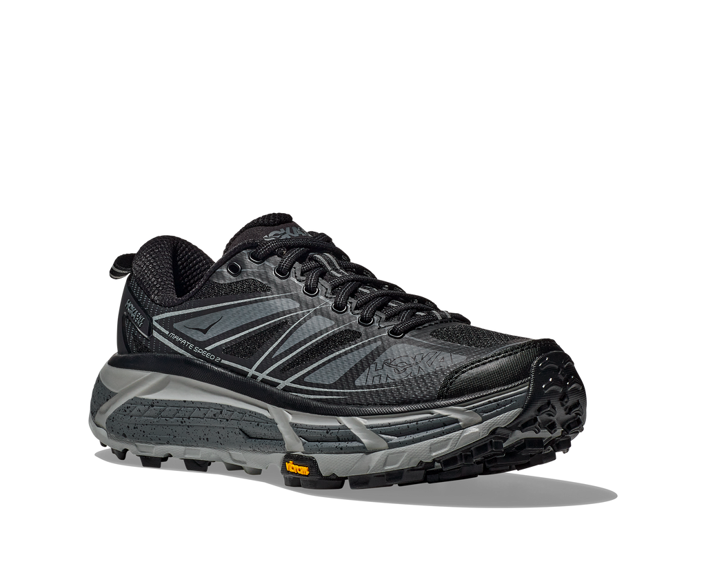 HOKA Mafate Speed 2 Unisex Black Castlerock — vista trasera