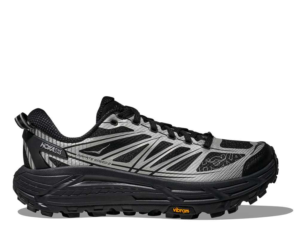 HOKA Mafate Speed 2 Unisex Black / Silver — vista lateral