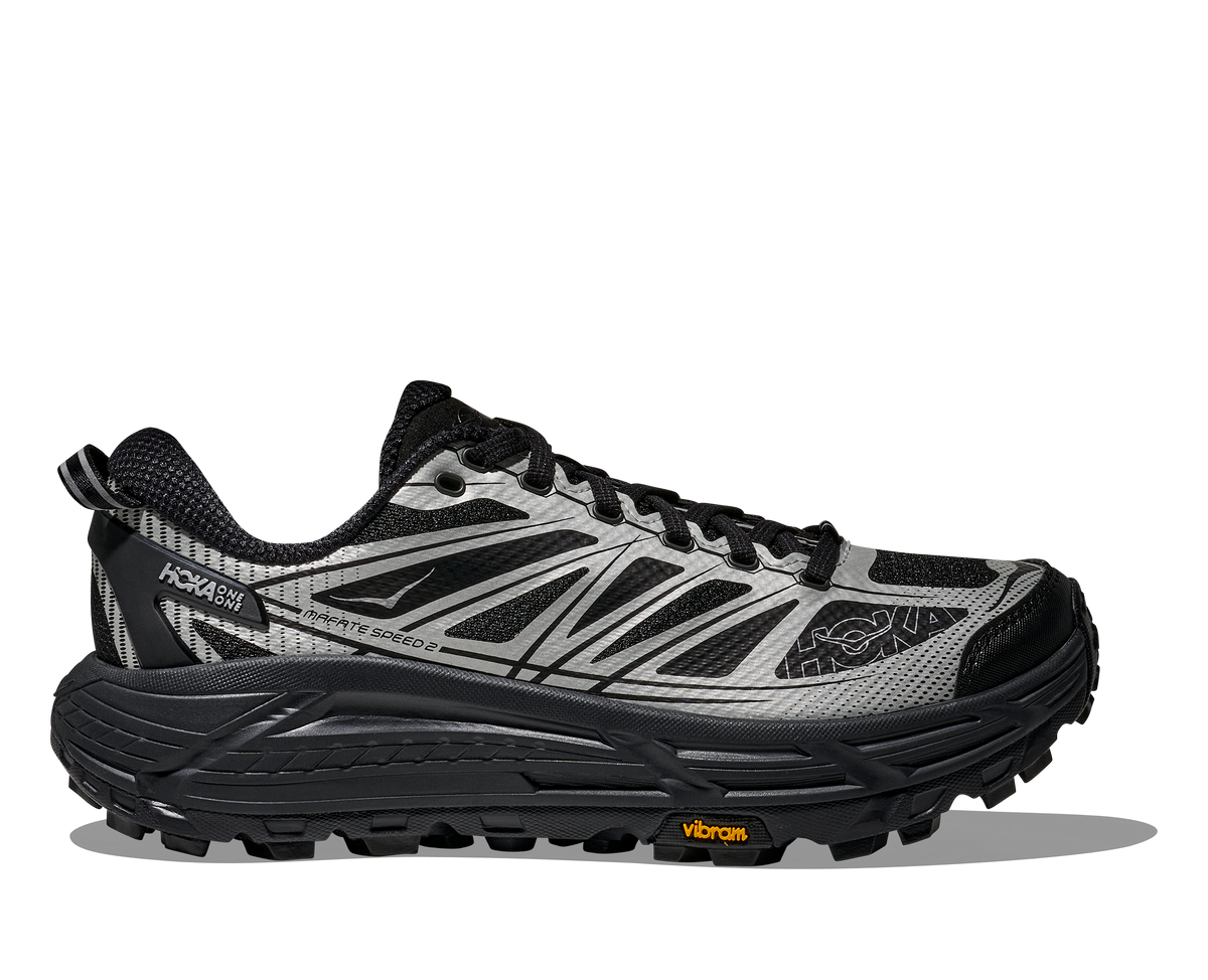HOKA Mafate Speed 2 Unisex Black / Silver — vista lateral