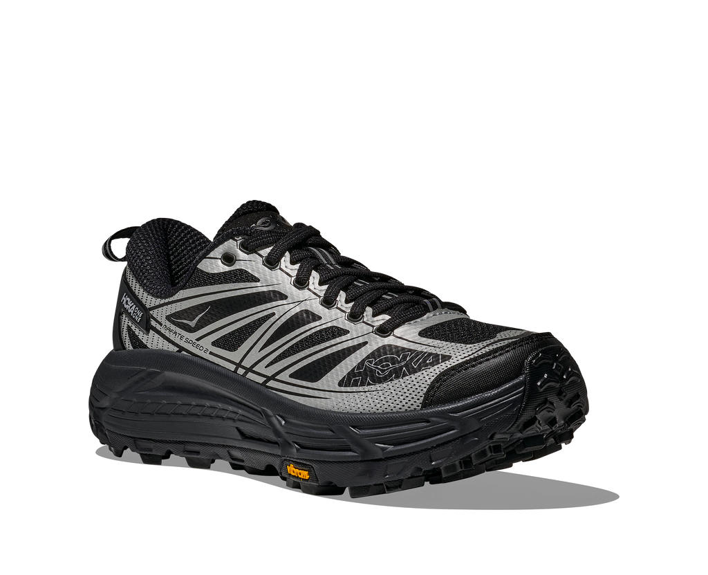 HOKA Mafate Speed 2 Unisex Black / Silver — vista trasera