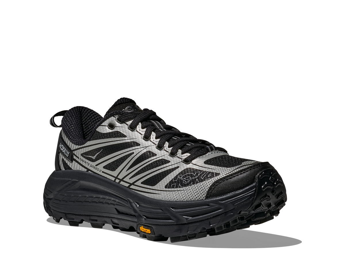HOKA Mafate Speed 2 Unisex Black / Silver — vista trasera