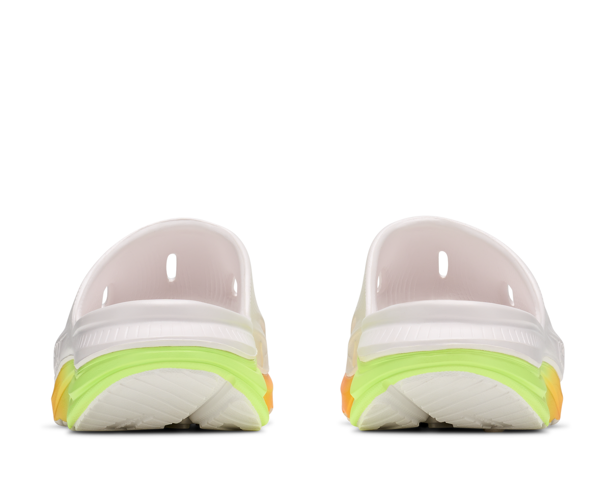 HOKA Ora Recovery Slide 3 Unisex White / Neon Yuzu — vista superior