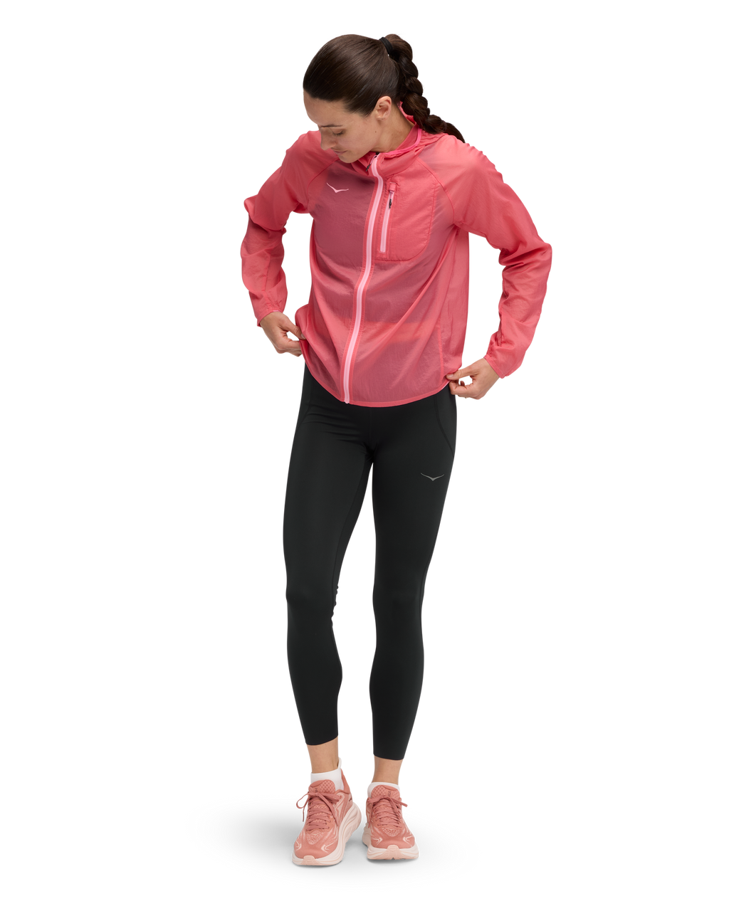 HOKA Skyflow Jacket Mujer Electric Rose — vista frontal