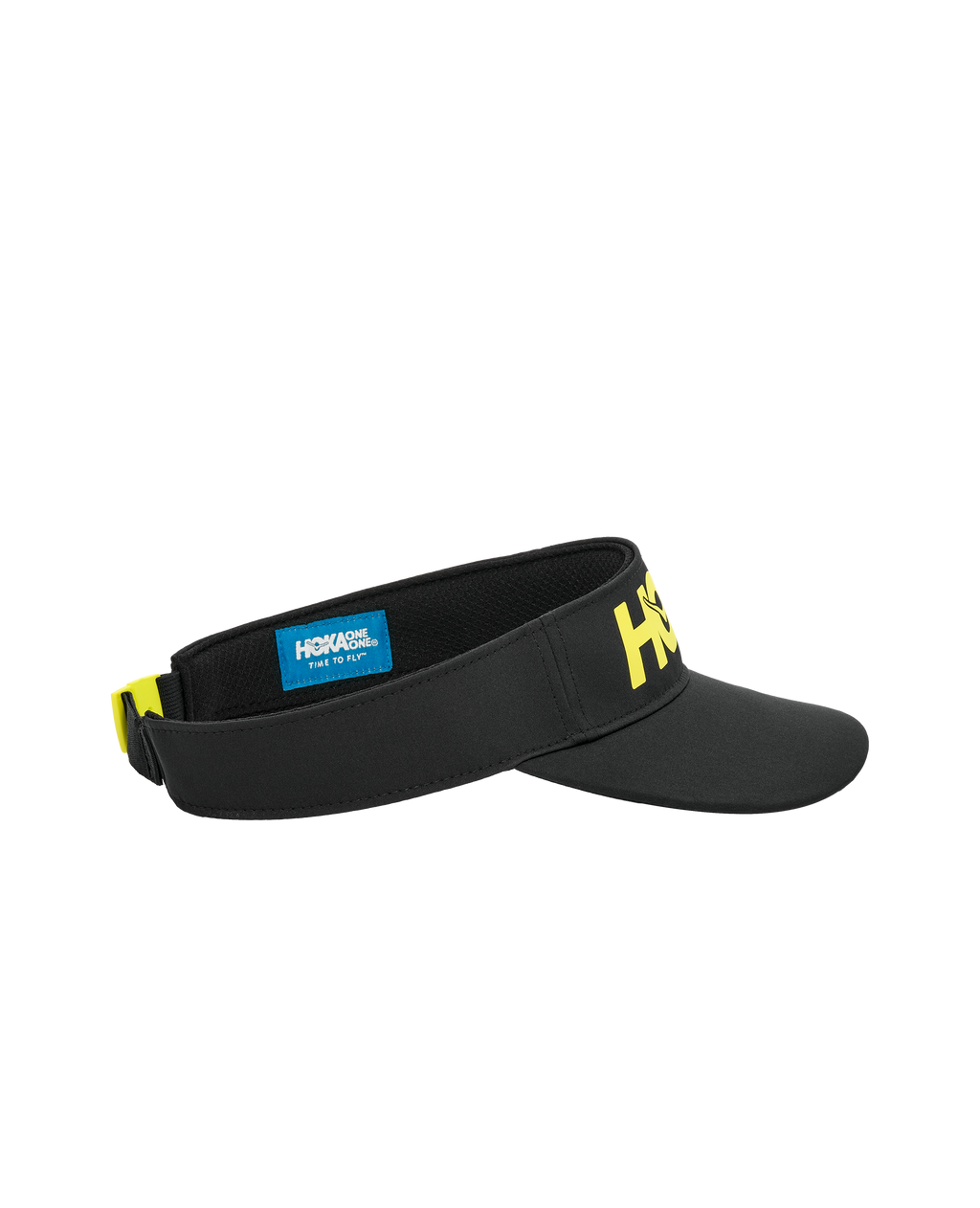 HOKA HOKA Logo Visor Unisex Black — vista tres cuartos
