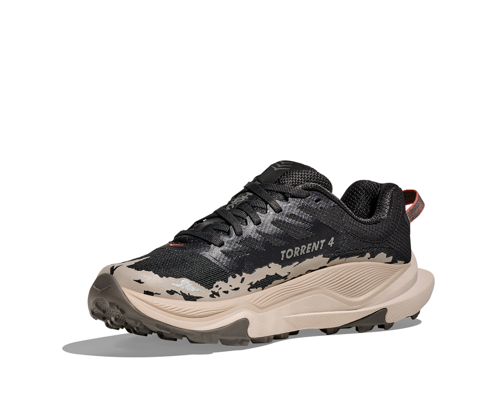 HOKA Torrent 4 Mujer Black / Putty — vista frontal