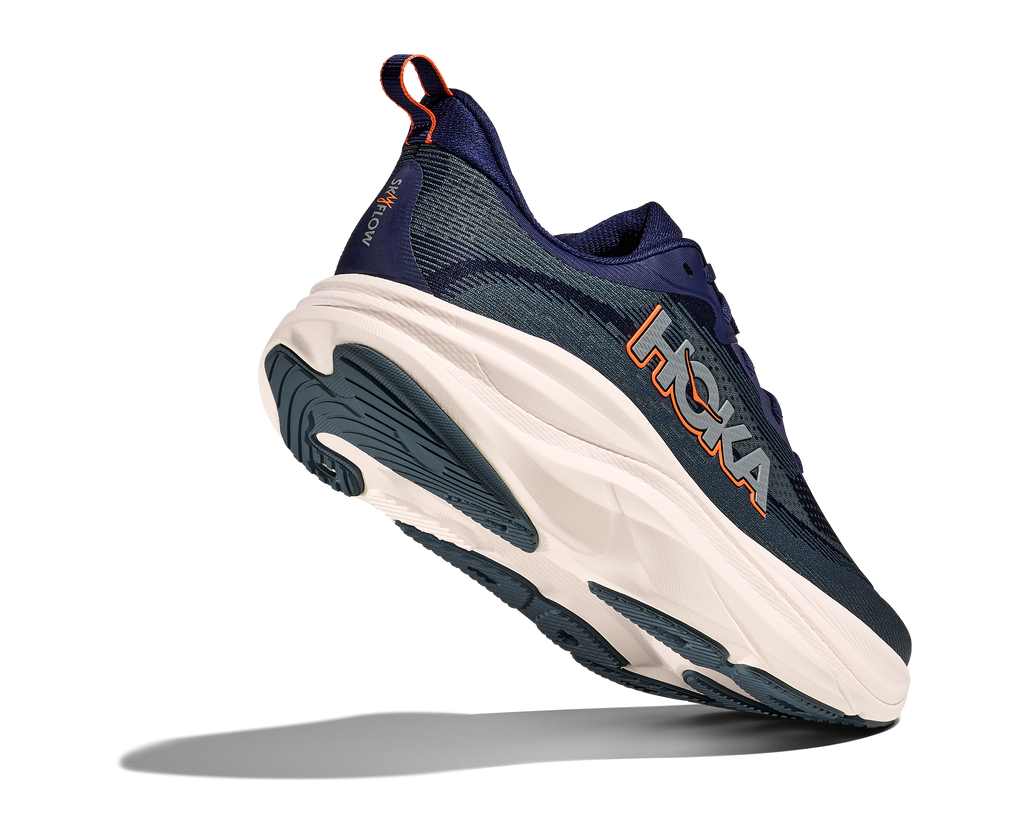 HOKA Skyflow Hombre Midnight Blue / Varsity Navy — vista tres cuartos
