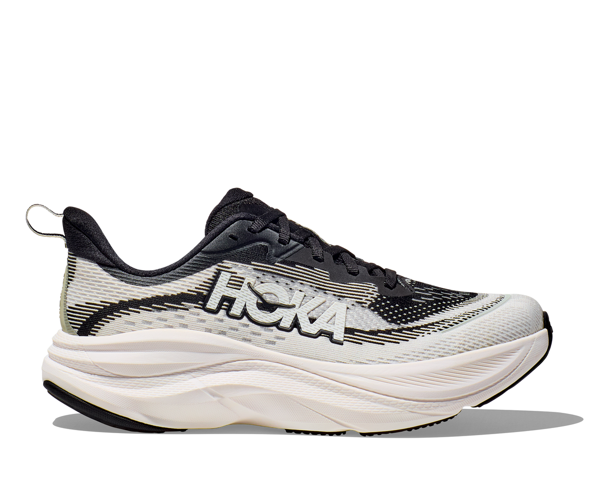 HOKA Skyflow Mujer Black White — vista lateral