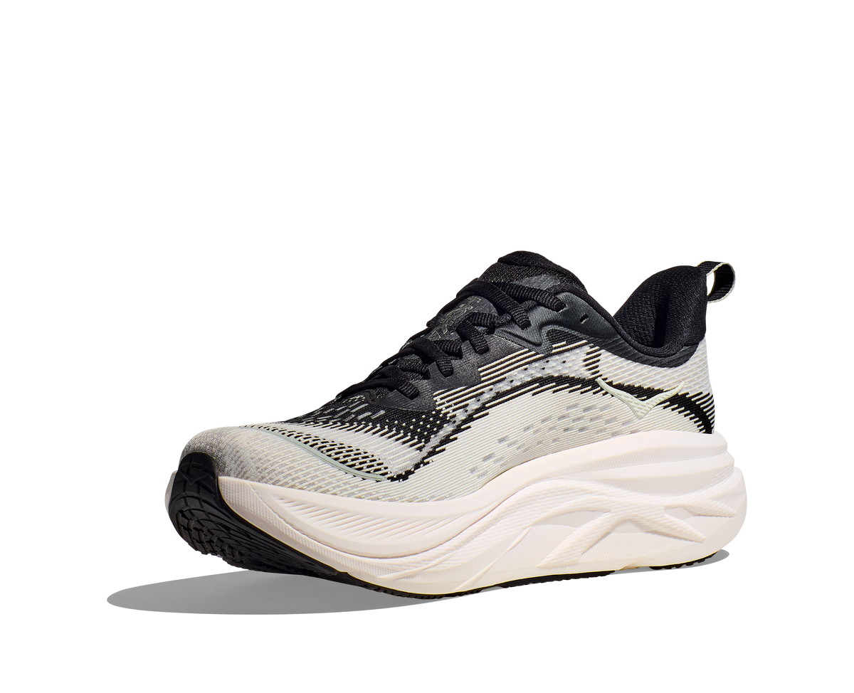 HOKA Skyflow Mujer Black White — vista frontal