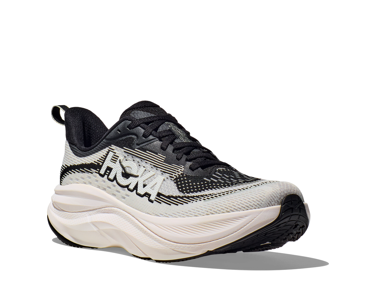 HOKA Skyflow Mujer Black White — vista trasera