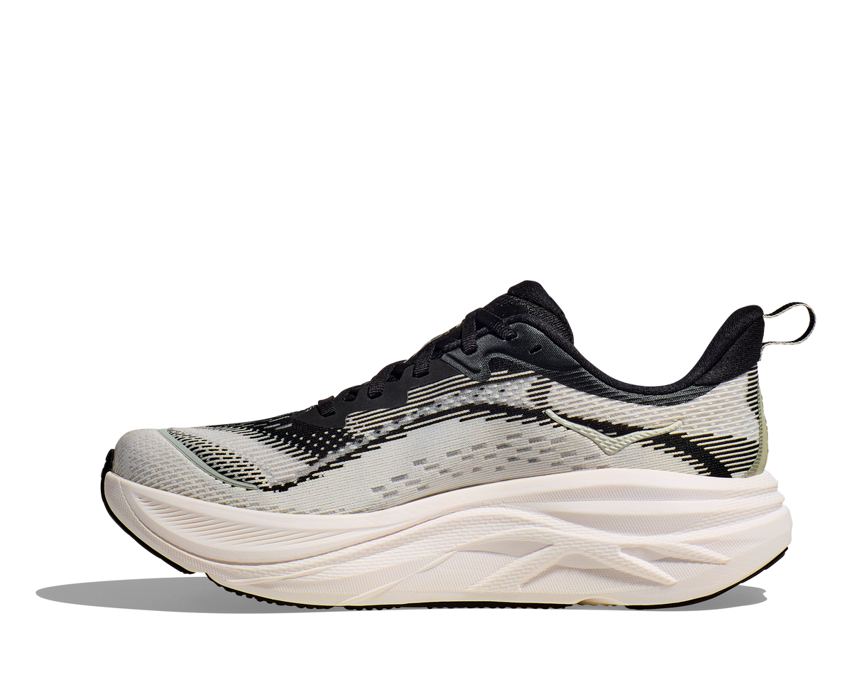 HOKA Skyflow Mujer Black White — detalle