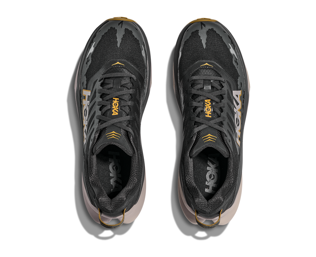 HOKA Torrent 4 Hombre Black / Asphalt Grey — vista medial