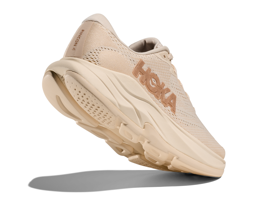 HOKA Rincon 4 Mujer Vanilla Birch — vista tres cuartos