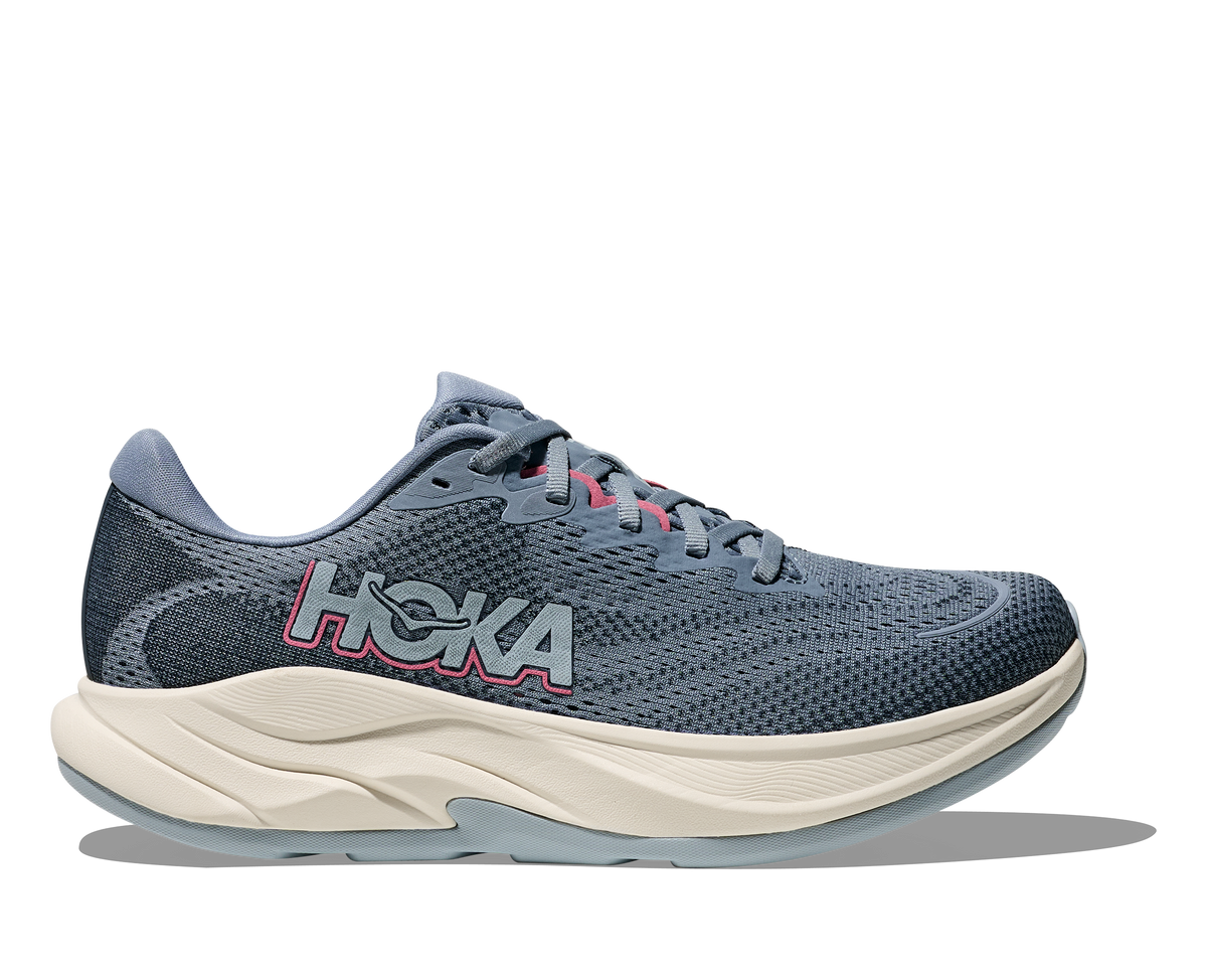 HOKA Rincon 4 Mujer Washed Blue / Faded Navy — vista lateral