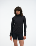 HOKA Skyglow Half-zip Mujer Black / Black — vista lateral