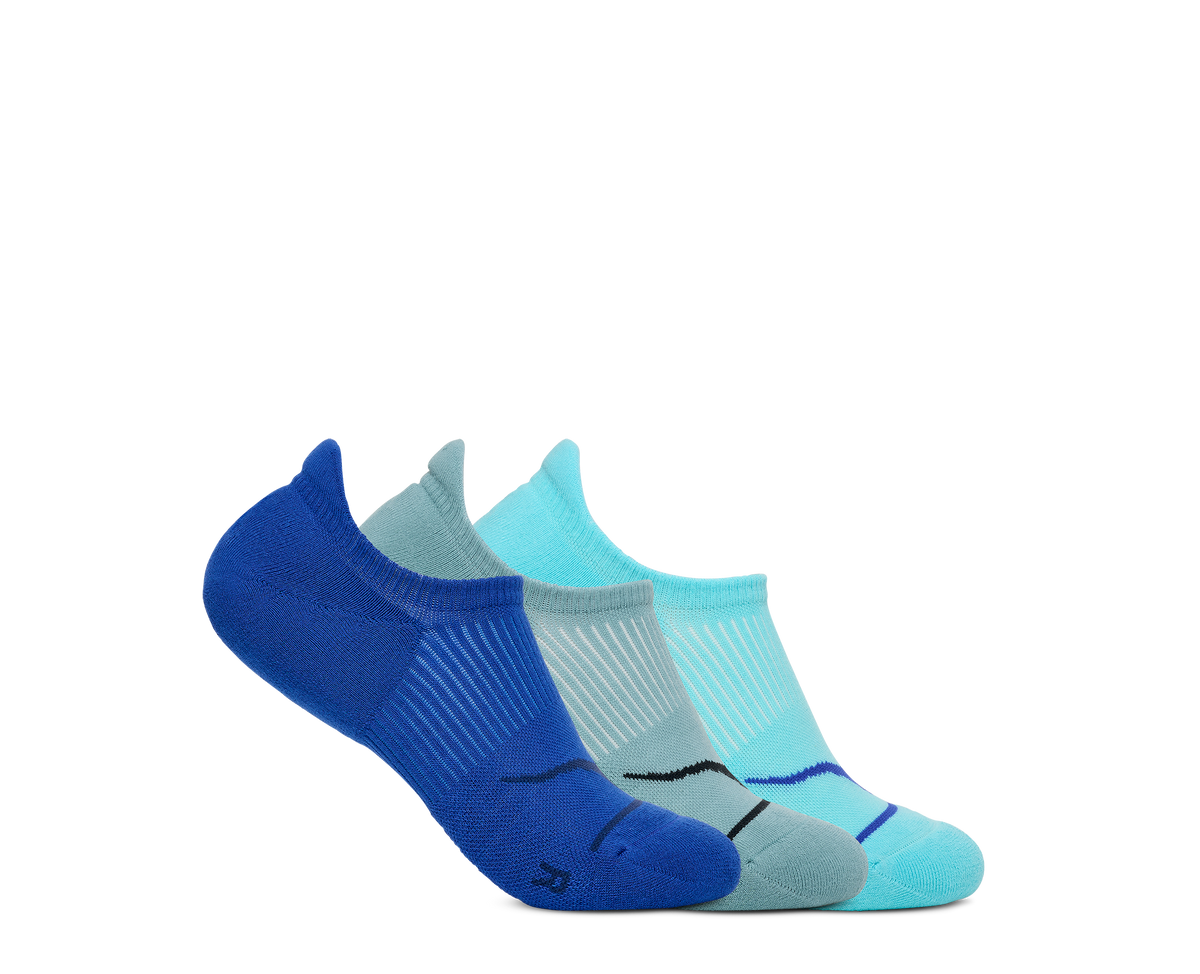 HOKA Invisible Sock 3 PK Hombre Ultramarine Sea Water Cloudless — vista superior