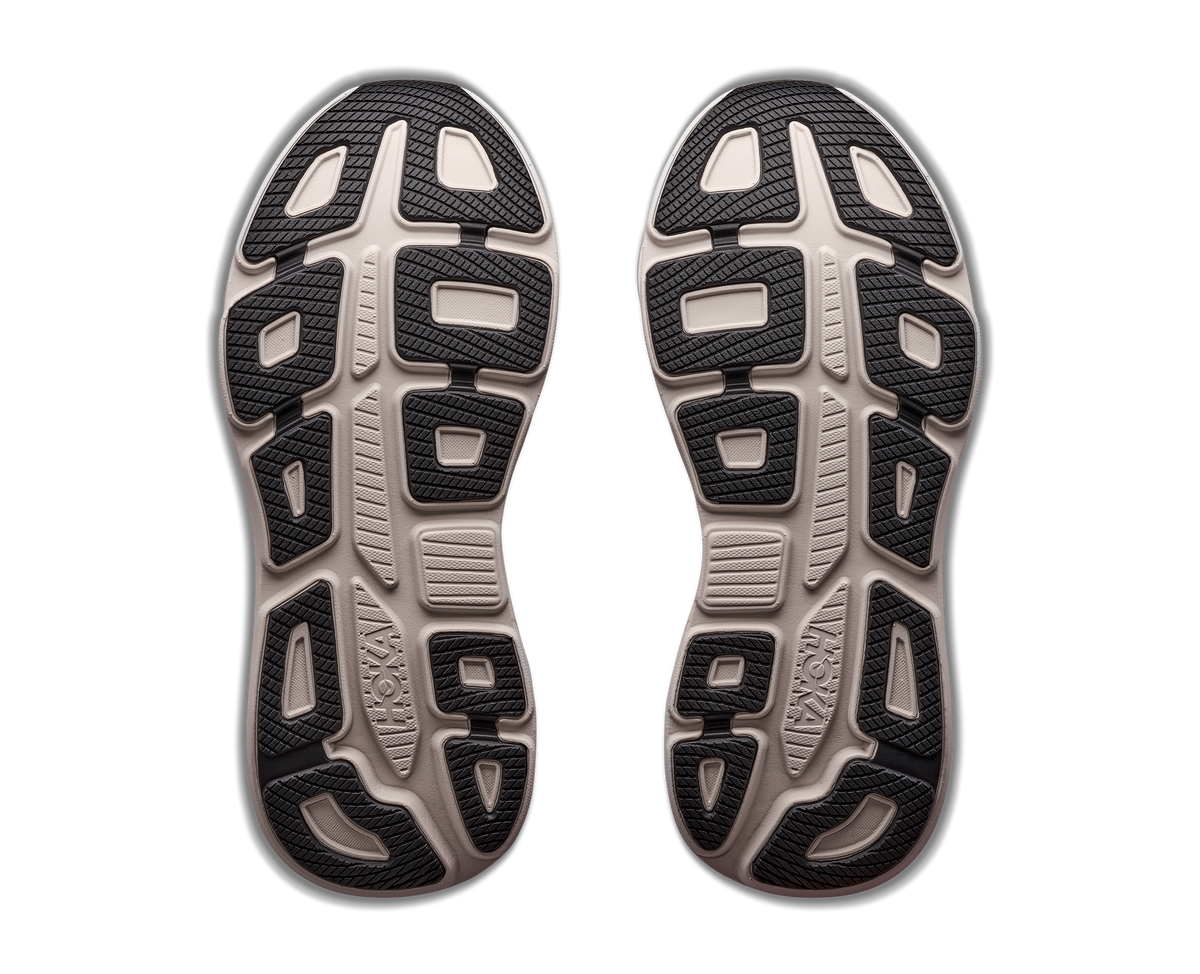 HOKA Bondi 9 Hombre Black / River Rock Grey — suela