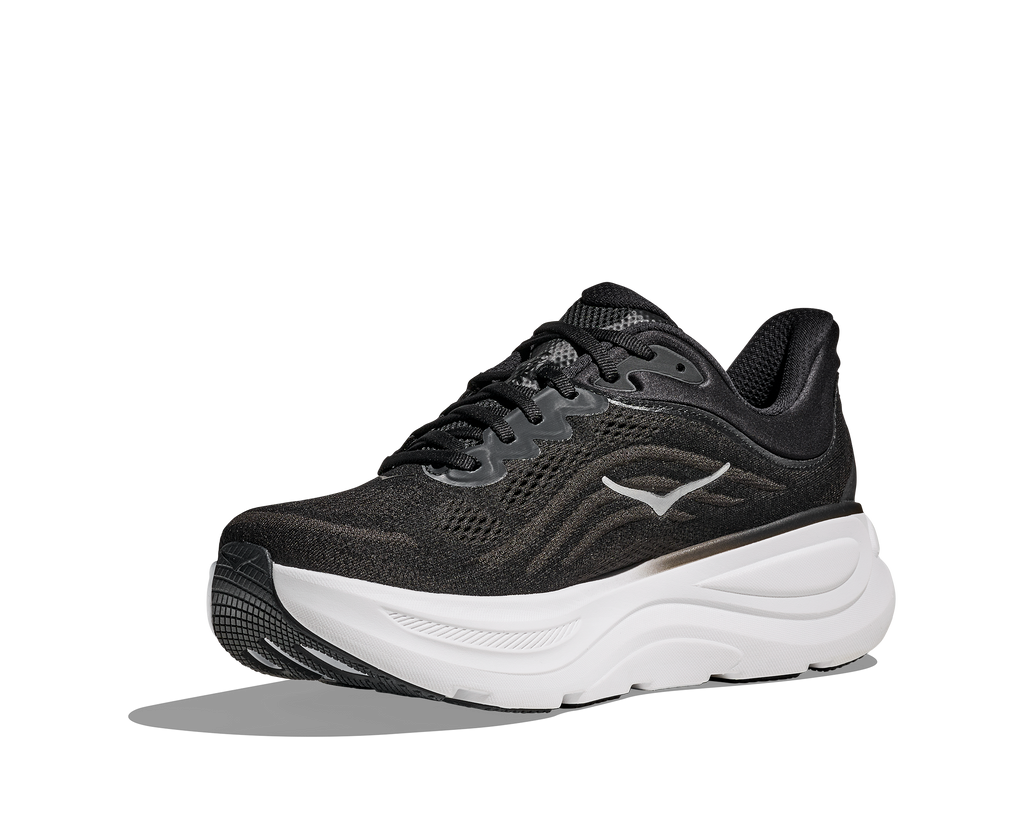 HOKA Bondi 9 Hombre Black / Vermillion — vista frontal