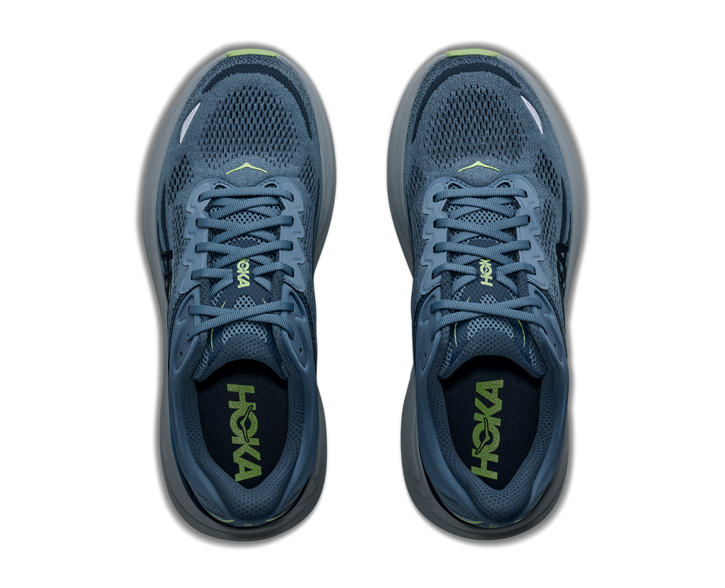 HOKA Bondi 9 Hombre Downpour / Thunder Cloud — vista medial