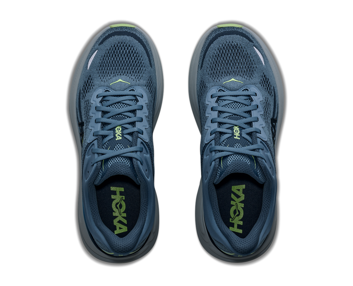 HOKA Bondi 9 Hombre Downpour / Thunder Cloud — vista medial