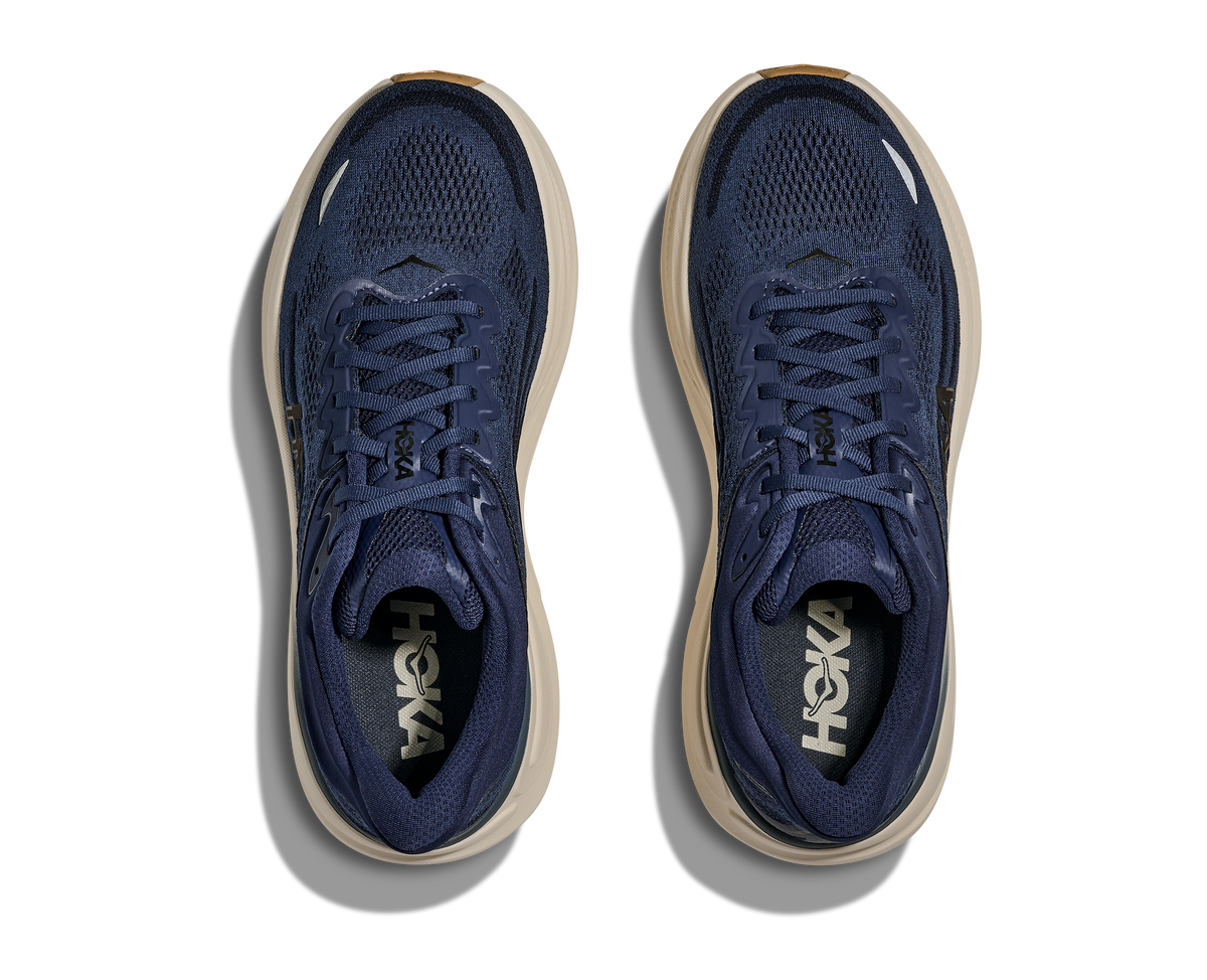 HOKA Bondi 9 Hombre Midnight Blue Varsity Navy — vista medial