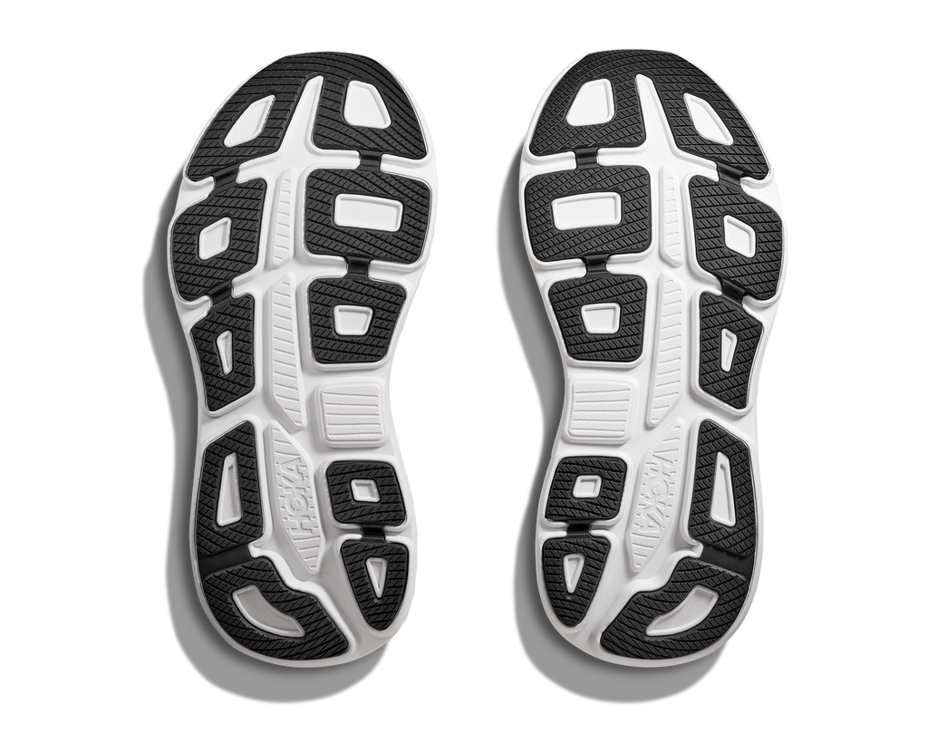 HOKA Bondi 9 Mujer Black White — suela