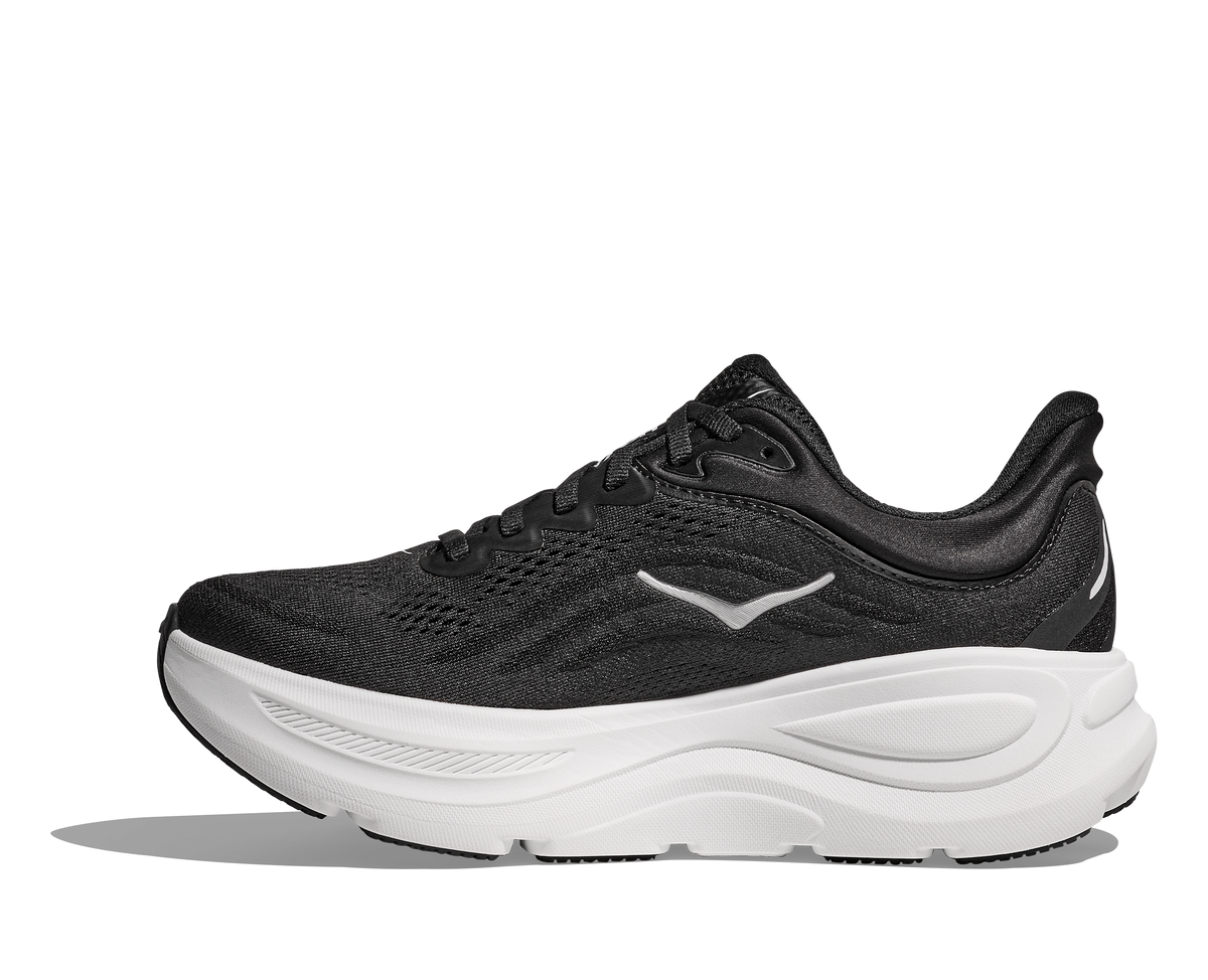 HOKA Bondi 9 Mujer Black White — detalle