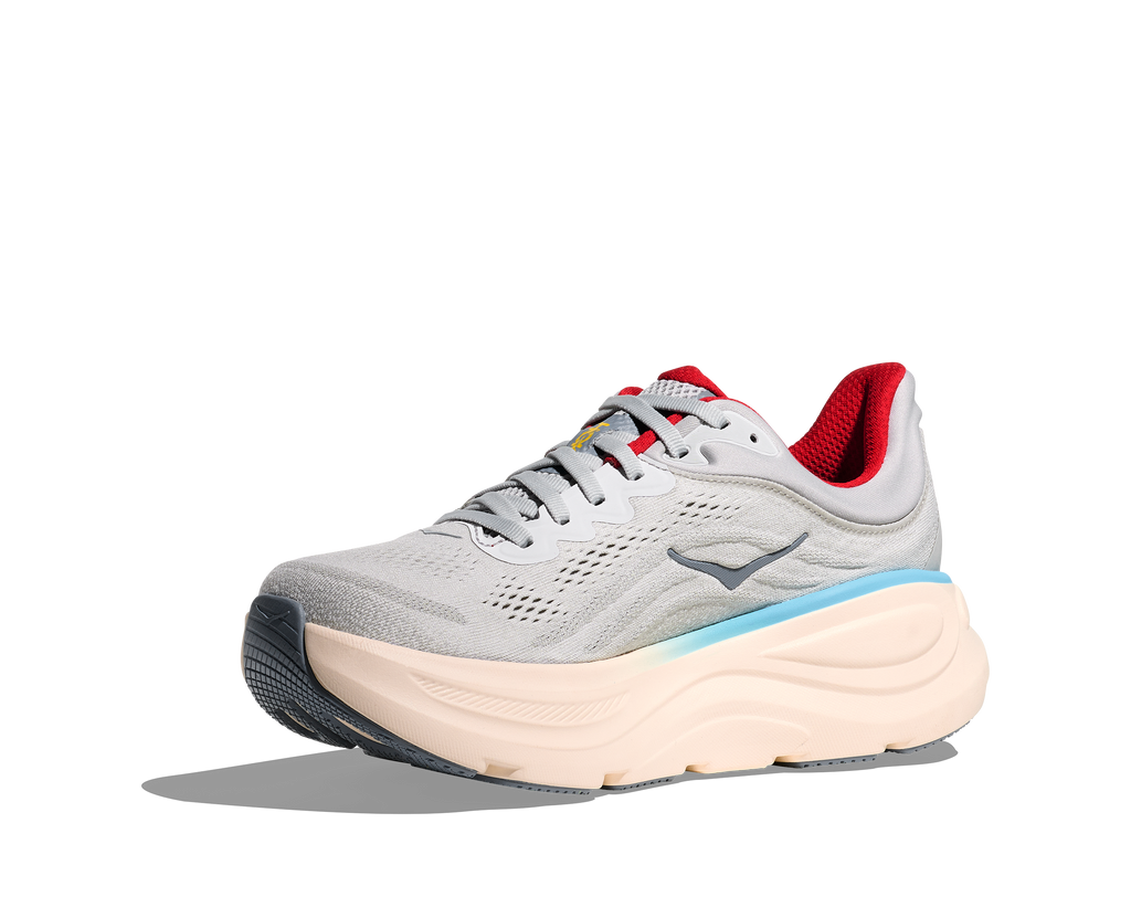HOKA Bondi 9 Mujer Cosmic Grey / Stardust — vista frontal