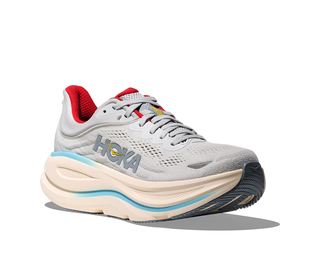HOKA Bondi 9 Mujer Cosmic Grey / Stardust — vista trasera