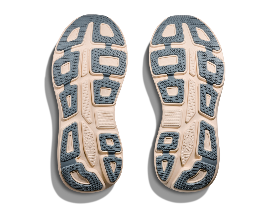 HOKA Bondi 9 Mujer Cosmic Grey / Stardust — suela