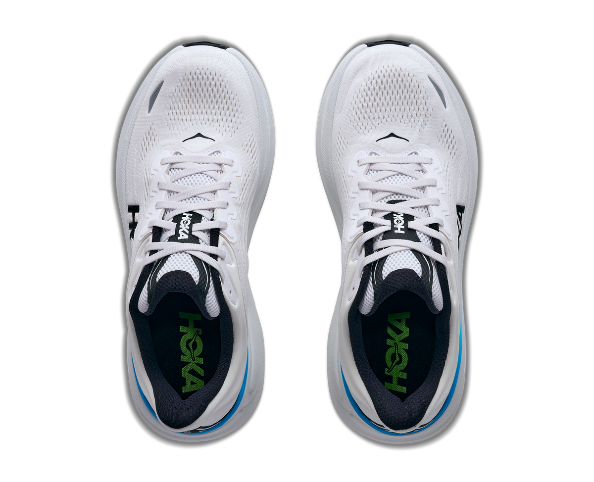 HOKA Bondi 9 Mujer Frost / Black — vista medial
