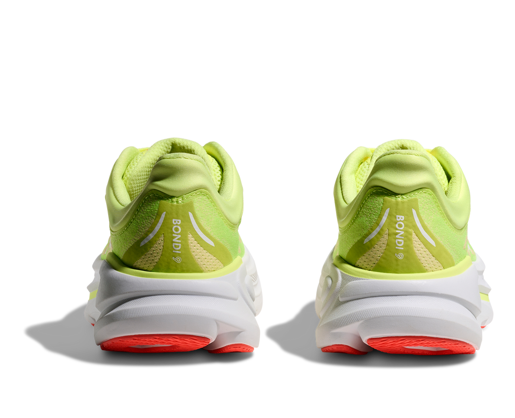 HOKA Bondi 9 Mujer Neon Yuzu Sunlight — vista superior