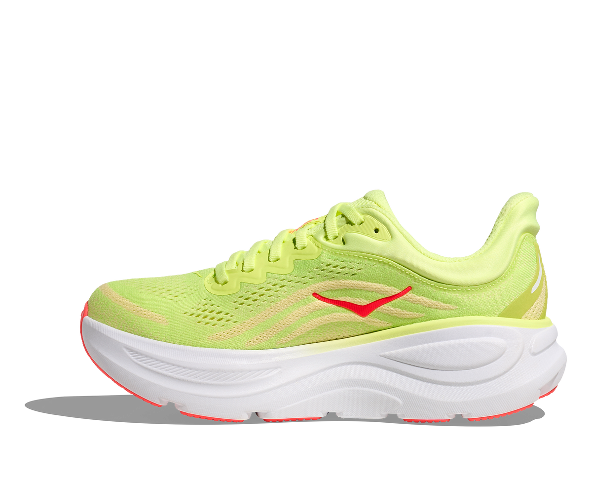 HOKA Bondi 9 Mujer Neon Yuzu Sunlight — detalle