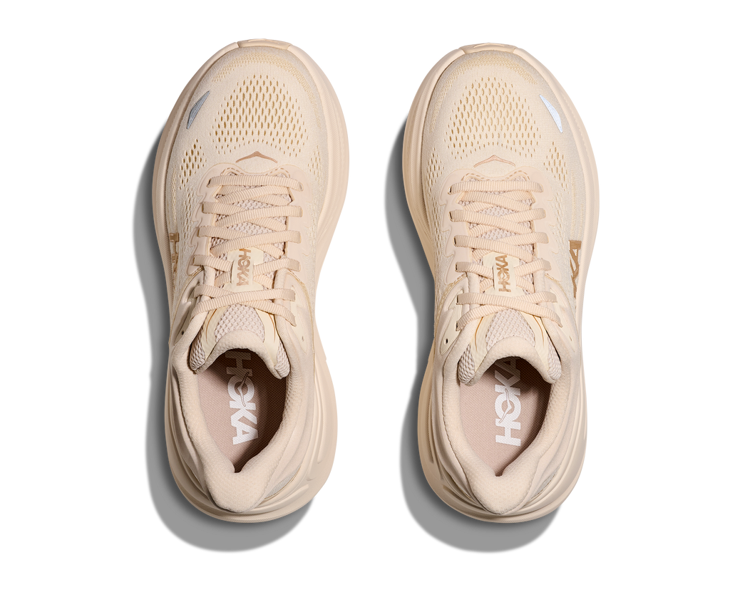 HOKA Bondi 9 Mujer Vanilla Birch — vista medial