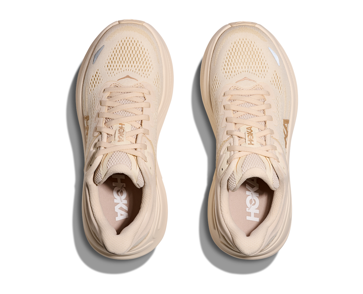 HOKA Bondi 9 Mujer Vanilla Birch — vista medial