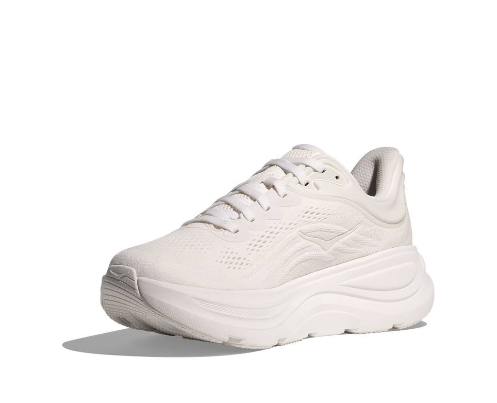 HOKA Bondi 9 Mujer White White — vista frontal