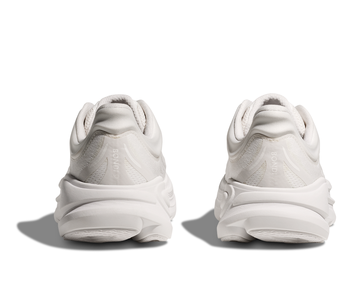 HOKA Bondi 9 Mujer White White — vista superior