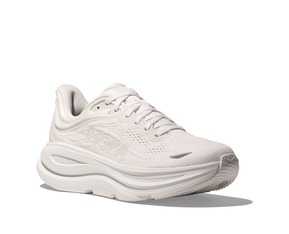 HOKA Bondi 9 Mujer White White — vista trasera
