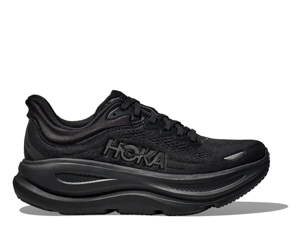 HOKA Bondi 9 Wide Hombre Black Black — vista lateral