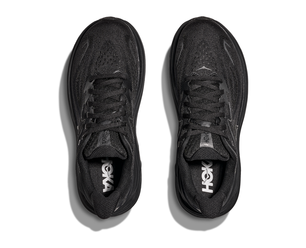 HOKA Clifton 10 Hombre Black Black — vista medial