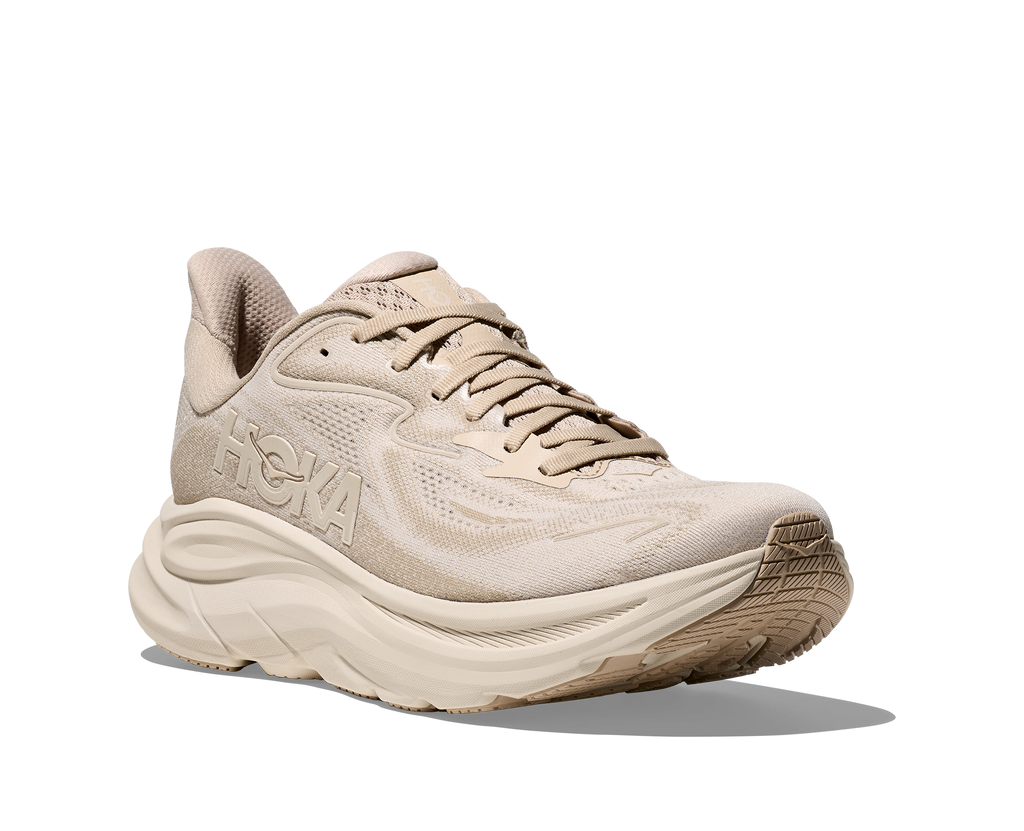 HOKA Clifton 10 Hombre Oatmeal / Oat Milk — vista trasera