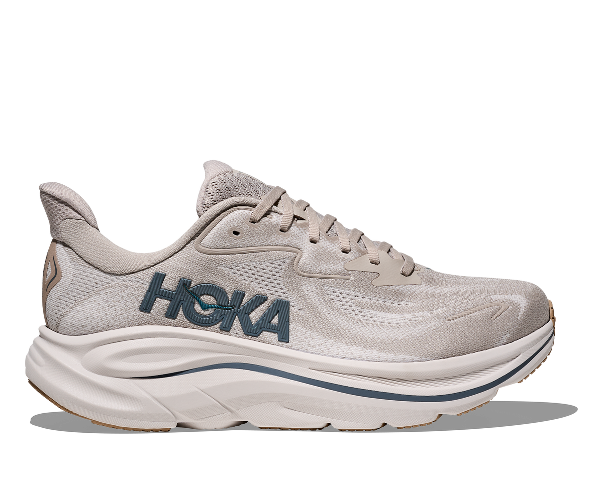 HOKA Clifton 10 Hombre Putty Grout — vista lateral