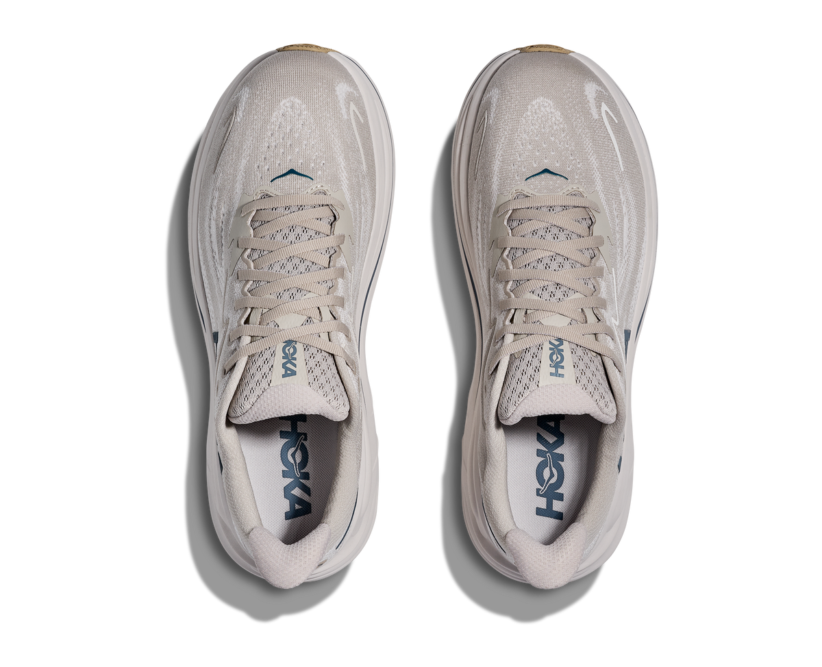 HOKA Clifton 10 Hombre Putty Grout — vista medial
